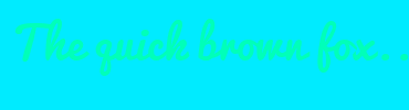Image with Font Color 00FFB9 and Background Color 00EBFF